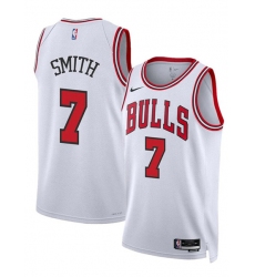 Men's Chicago Bulls #7 Jalen Smith White 2024 Association Edition Stitched Basketball Jersey