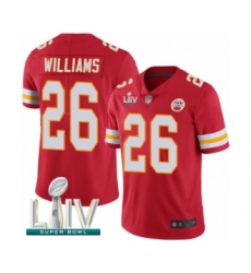 Men's Kansas City Chiefs #26 Damien Williams Red Team Color Vapor Untouchable Limited Player Super Bowl LIV Bound Football Jersey