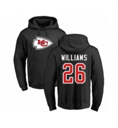 NFL Nike Kansas City Chiefs #26 Damien Williams Black Name & Number Logo Pullover Hoodie