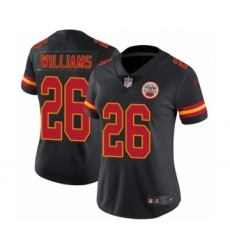 Women's Nike Kansas City Chiefs #26 Damien Williams Limited Black Rush Vapor Untouchable NFL Jersey
