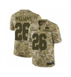 Youth Nike Kansas City Chiefs #26 Damien Williams Limited Camo 2018 Salute to Service NFL Jersey