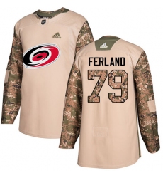 Men's Adidas Carolina Hurricanes #79 Michael Ferland Purple Authentic Fights Cancer Stitched NHL Jersey