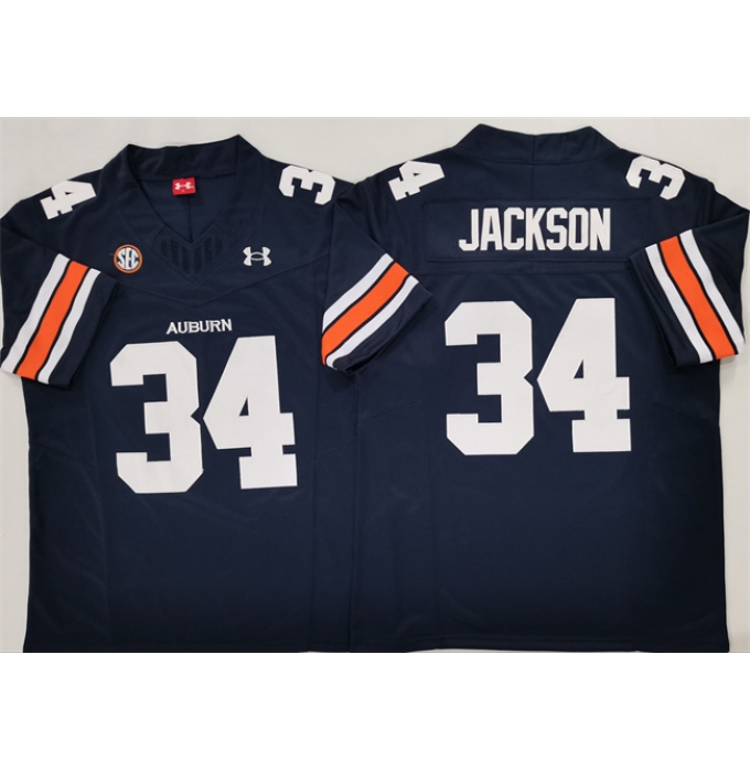 Men's Auburn Tigers #34 Bo Jackson Navy 2024 F.U.S.E. Limited Stitched Jersey