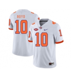 Clemson Tigers 10 Tajh Boyd White Nike College Football Jersey