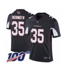 Men's Arizona Cardinals #35 D.J. Swearinger SR Black Alternate Vapor Untouchable Limited Player 100th Season Football Jersey