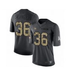 Men's Arizona Cardinals #36 D.J. Swearinger SR Limited Black 2016 Salute to Service Football Jersey