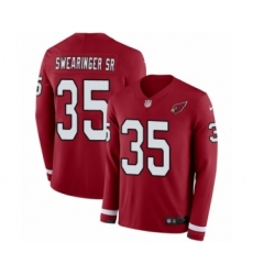 Men's Nike Arizona Cardinals #35 D.J. Swearinger SR Limited Red Therma Long Sleeve NFL Jersey
