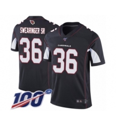 Youth Arizona Cardinals #36 D.J. Swearinger SR Black Alternate Vapor Untouchable Limited Player 100th Season Football Jersey