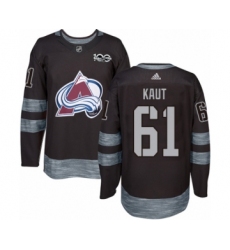 Men's Adidas Colorado Avalanche #61 Martin Kaut Authentic Black 1917-2017 100th Anniversary NHL Jersey