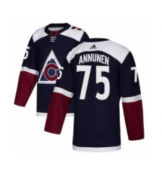 Youth Adidas Colorado Avalanche #75 Justus Annunen Premier Navy Blue Alternate NHL Jersey