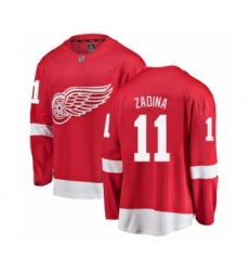 Men's Detroit Red Wings #11 Filip Zadina Authentic Red Home Fanatics Branded Breakaway NHL Jersey