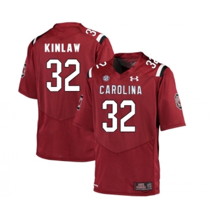 South Carolina Gamecocks 32 Caleb Kinlaw Red College Football Jersey