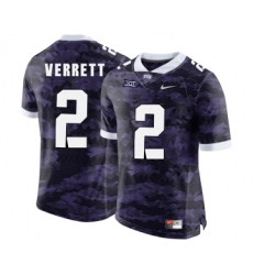 TCU Horned Frogs 2 Jason Verrett Purple College Football Limited Jersey