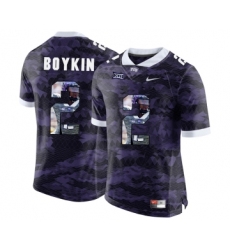 TCU Horned Frogs 2 Trevone Boykin Purple With Portrait Print College Football Limited Jersey