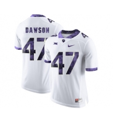 TCU Horned Frogs 47 P.J. Dawson White Print College Football Limited Jersey