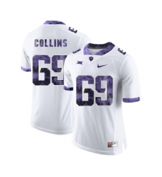 TCU Horned Frogs 69 Aviante Collins White Print College Football Limited Jersey