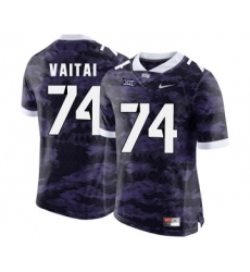 TCU Horned Frogs 74 Halapoulivaati Vaitai Purple College Football Limited Jersey