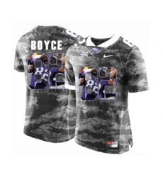 TCU Horned Frogs 82 Josh Boyce Gray With Portrait Print College Football Limited Jersey