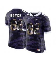 TCU Horned Frogs 82 Josh Boyce Purple With Portrait Print College Football Limited Jersey