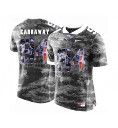 TCU Horned Frogs 94 Josh Carraway Gray With Portrait Print College Football Limited Jersey