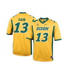 North Dakota State Bison 13 Desmond Cain Gold College Football Jersey