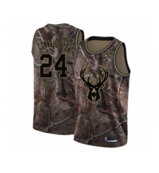 Men's Milwaukee Bucks #24 Pat Connaughton Swingman Camo Realtree Collection Basketball Jersey