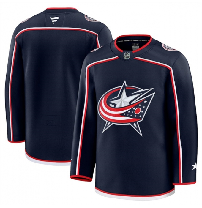 Men's Columbus Blue Jackets Blank Navy 2024-25 Home Stitched Hockey Jersey