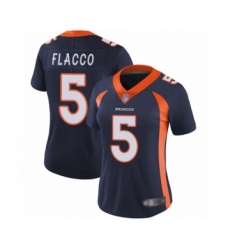 Women's Denver Broncos #5 Joe Flacco Navy Blue Alternate Vapor Untouchable Limited Player Football Jersey