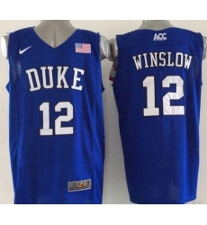 Blue Devils #12 Justise Winslow Royal Blue Basketball Elite Stitched NCAA Jersey