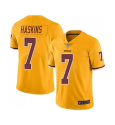 Men's Washington Redskins #7 Dwayne Haskins Limited Gold Rush Vapor Untouchable Football Jersey