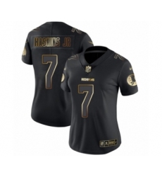 Women's Washington Redskins #7 Dwayne Haskins Black Gold Vapor Untouchable Limited Player Football Jersey