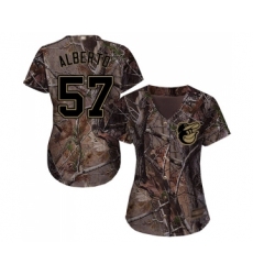 Women's Baltimore Orioles #57 Hanser Alberto Authentic Camo Realtree Collection Flex Base Baseball Jersey