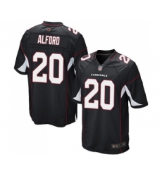 Men's Arizona Cardinals #20 Robert Alford Game Black Alternate Football Jersey