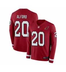 Men's Arizona Cardinals #20 Robert Alford Limited Red Therma Long Sleeve Football Jersey