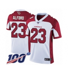 Men's Arizona Cardinals #23 Robert Alford White Vapor Untouchable Limited Player 100th Season Football Jersey