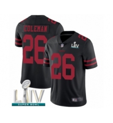 Youth San Francisco 49ers #26 Tevin Coleman Black Vapor Untouchable Limited Player Super Bowl LIV Bound Football Jersey
