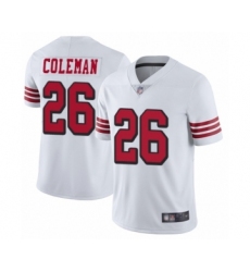 Youth San Francisco 49ers #26 Tevin Coleman Limited White Rush Vapor Untouchable Football Jersey