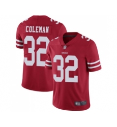 Youth San Francisco 49ers #32 Tevin Coleman Red Team Color Vapor Untouchable Limited Player Football Jersey
