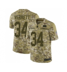 Men's San Francisco 49ers #34 Jason Verrett Limited Camo 2018 Salute to Service Football Jersey