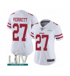 Women's San Francisco 49ers #27 Jason Verrett White Vapor Untouchable Limited Player Super Bowl LIV Bound Football Jersey