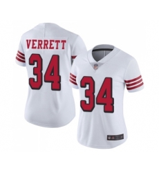 Women's San Francisco 49ers #34 Jason Verrett Limited White Rush Vapor Untouchable Football Jersey
