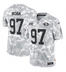 Men's San Francisco 49ers #97 Nick Bosa 2024 Arctic Camo Salute To Service Limited Stitched Football Jersey