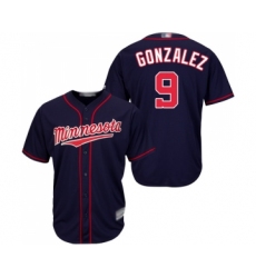 Men's Minnesota Twins #9 Marwin Gonzalez Replica Navy Blue Alternate Road Cool Base Baseball Jersey