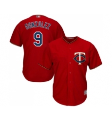 Youth Minnesota Twins #9 Marwin Gonzalez Replica Scarlet Alternate Cool Base Baseball Jersey