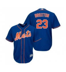 Youth New York Mets #23 Keon Broxton Authentic Royal Blue Alternate Home Cool Base Baseball Jersey