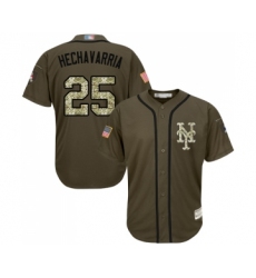 Men's New York Mets #25 Adeiny Hechavarria Authentic Green Salute to Service Baseball Jersey
