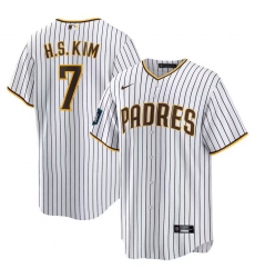 Men's San Diego Padres #7 Ha Seong Kim White Stitched MLB Cool Base Nike White Jersey