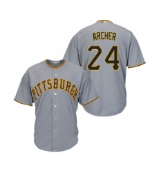 Youth Pittsburgh Pirates #24 Chris Archer Replica Grey Road Cool Base Baseball Jersey