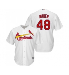 Youth St. Louis Cardinals #48 Harrison Bader Replica White Home Cool Base Baseball Jersey