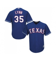 Men's Texas Rangers #35 Lance Lynn Replica Royal Blue Alternate 2 Cool Base Baseball Jersey